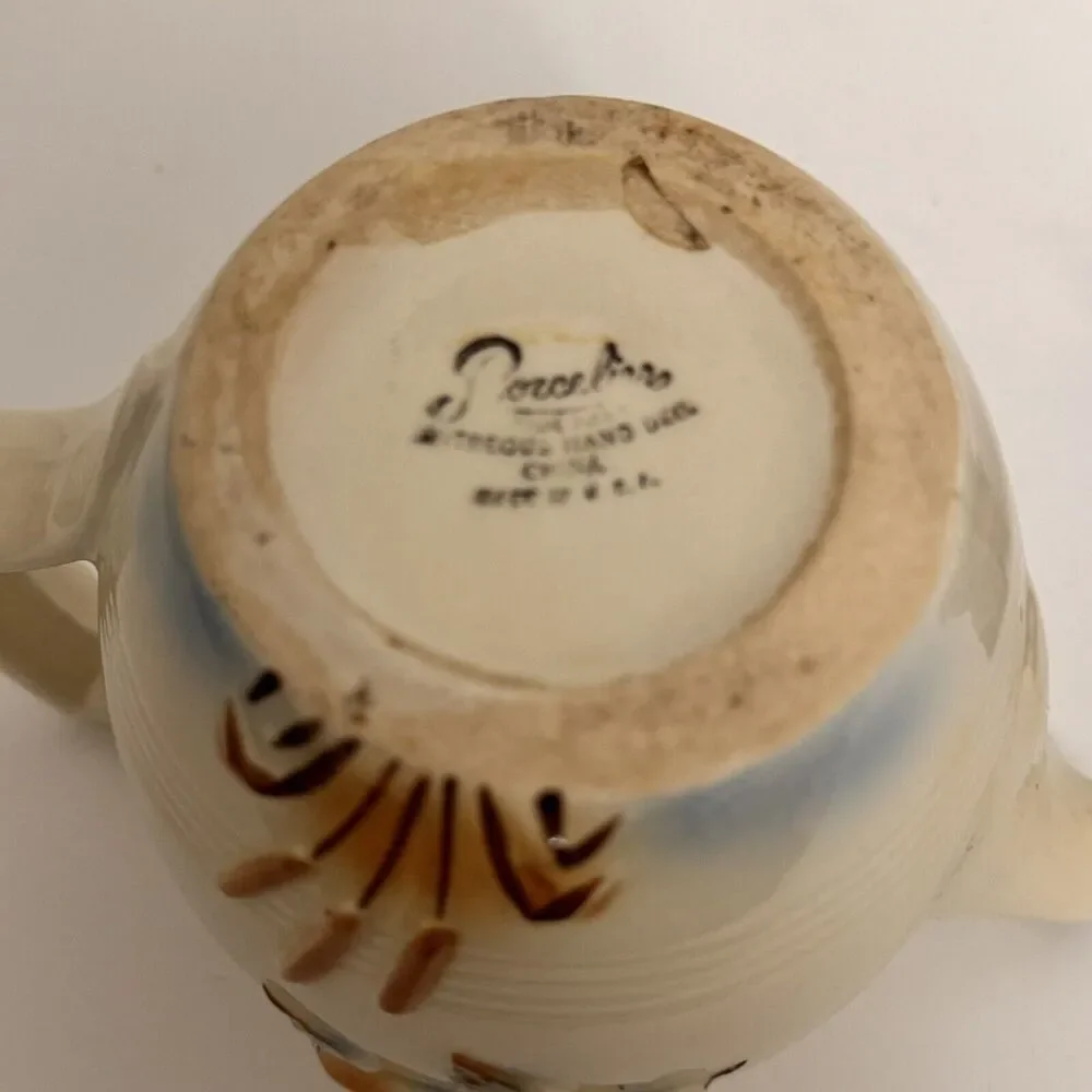Vintage Porcelier Vitreous China Teapot – Duck Design – Rare Find!